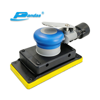 PANDAS Ponceuse pneumatique à aspirateur central 90 × 180 mm Ponceuse orbitale à air carrée pour carrosserie automobile, meubles en bois, travaux de polissage et de ponçage de surface